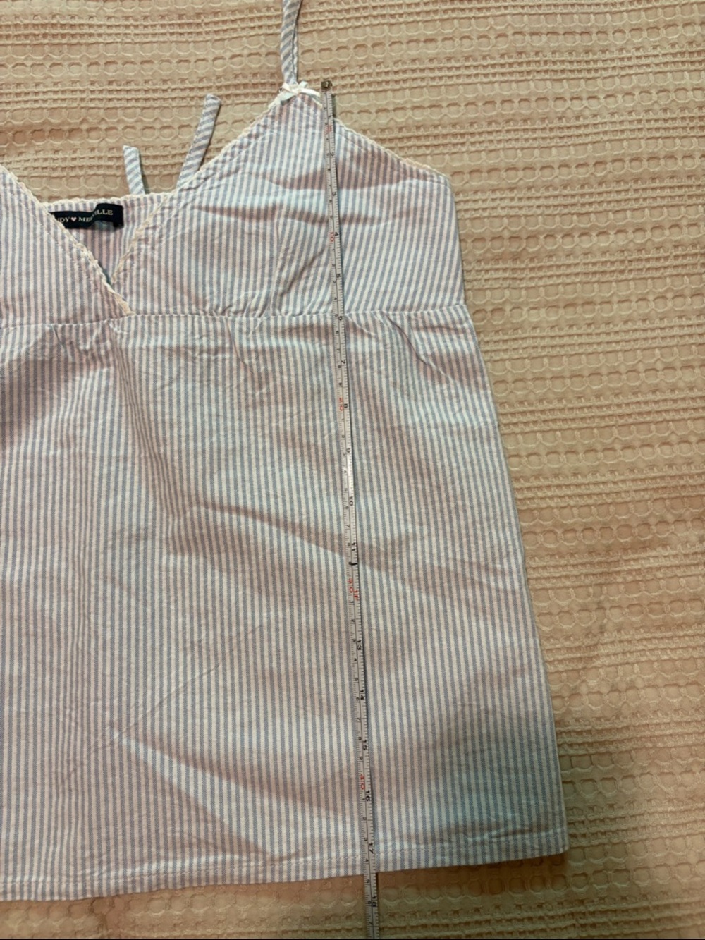 Brandy Melville Blue and White Edith Striped Tank - Picture 7 of 7
